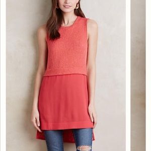 RO&DE Tunic tank from Anthropologie in coral